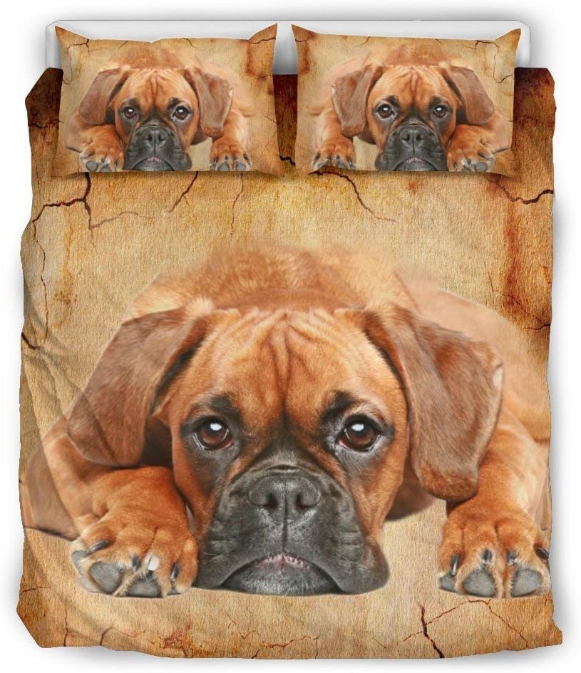 Boxer Dog Print Bedding Set