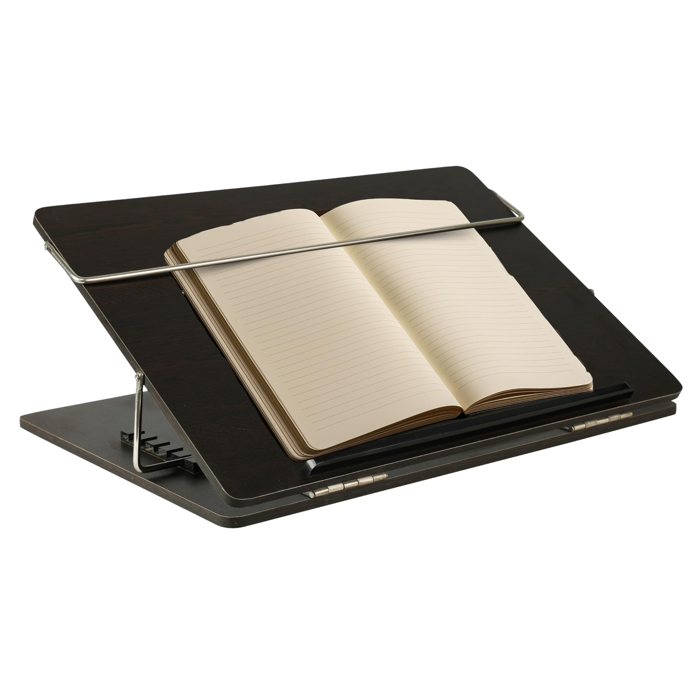 Desk Organizer, 15 * 21 Wooden Table top for Laptop/Sketching/Writing Desktop Table - (Dark Brown Wooden) (15 * 21, Black)