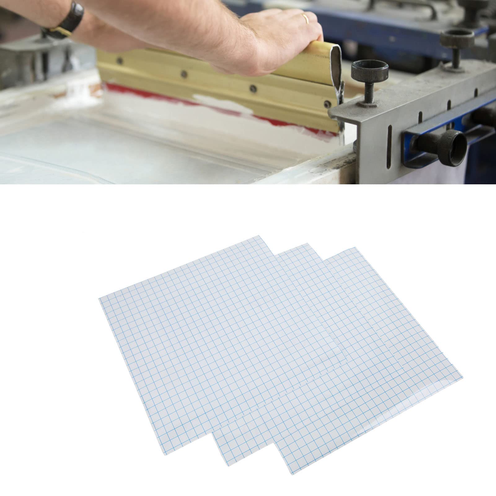 Respicefinem 3Pcs Transfer Paper Tape Self Adhesive Blue Alignment Grid Clear Transfer Paper Ideal for Decals Signs Window Stickers Suitable for Various Smooth Surfaces Like