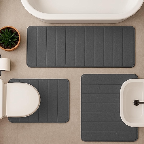 Decolab Tapete Antiderrapante Banheiro Super Soft | Kit Tapete Banheiro Box ou Banheira Co...