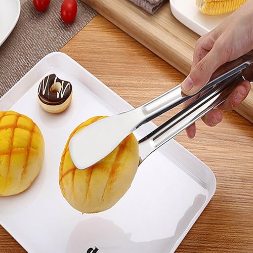 Miniatura 7 de Tenta Tenta Kitchen Pinzas de acero inoxidable para servir, utensilios para ensalada y barbacoa, pinzas resistentes para freír, cocinar, recortar