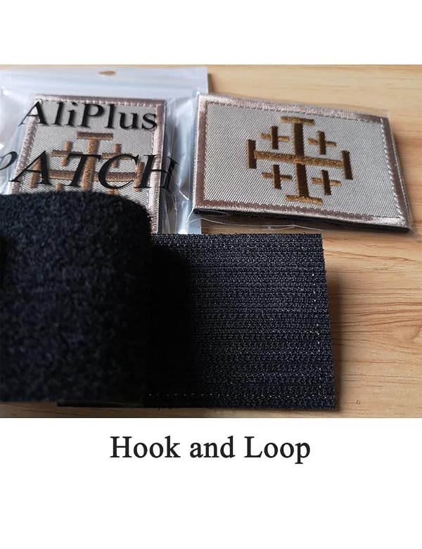 AliPlus 2PCS Knights Jerusalem Holy Sepulchre Morale Patches Hook and Loop by AliPlus - Used condition - Image 9
