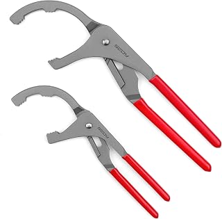 Oil Filter Wrench Set, 9" & 12" Adjustable Oil Filter Pliers, Heavy-Duty Oil Filter Removal Tools for Cars, Trucks, Motorcycles, Slip-Free Jaw Design