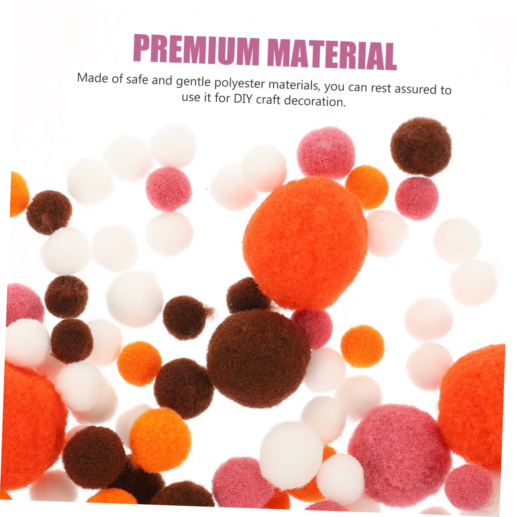 SHINEOFI 5 Piezas 3 pelota de peluche chirriantes para perros pompones Bolas de pom pom Decoración de accesorios bolas esponjosas artificiales ropa materiales de bricolaje poliéster