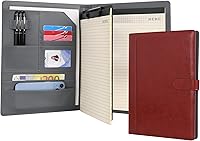 Vista 8 de Wason Portafolio Funda de cuero PU A4 con portapapeles, bloc de notas, formularios, archivos de escritura de documentos, planificador