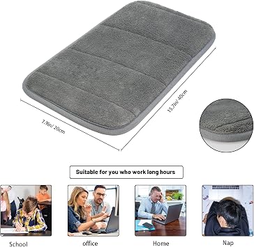 2 Sets Upgrade Computer Wrist Elbow Pad, LINYAPRY Portable Memory Foam Arm Wrist Rest Pillow, Soft and Anti-Slip Wrist Support Mat for Keyboard Desktop Office Gaming - Alleviate Elbow Pain (Gray)