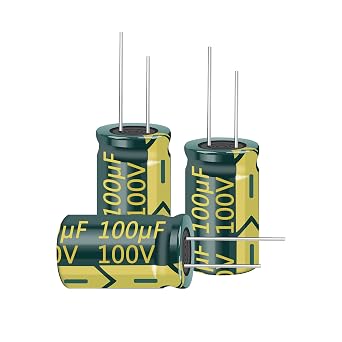 10PCS 100V 100UF Capacitor 10x17MM0.39x0.67in High Frequency Aluminum Electrolytic Capacitors for TV, LCD Monitor, Game