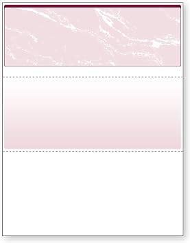 DocuGard Standard Burgundy Marble Top High Security Check Paper - Laser/Inkjet Printer Compatible - 11 Security Features - 500 Blank Business Checks 04503