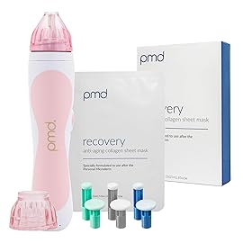 PMD Personal Microderm Classic for At-Home Use, Facial Exfoliator Tool, Microdermabrasion Machine Kit for Face and Body Skincare, With Recovery Mask, Blush