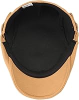 Vista 38 de VOBOOM Hombres Newsboy Cap Algodón Flat Ivy Gatsby Driving Hat Negro