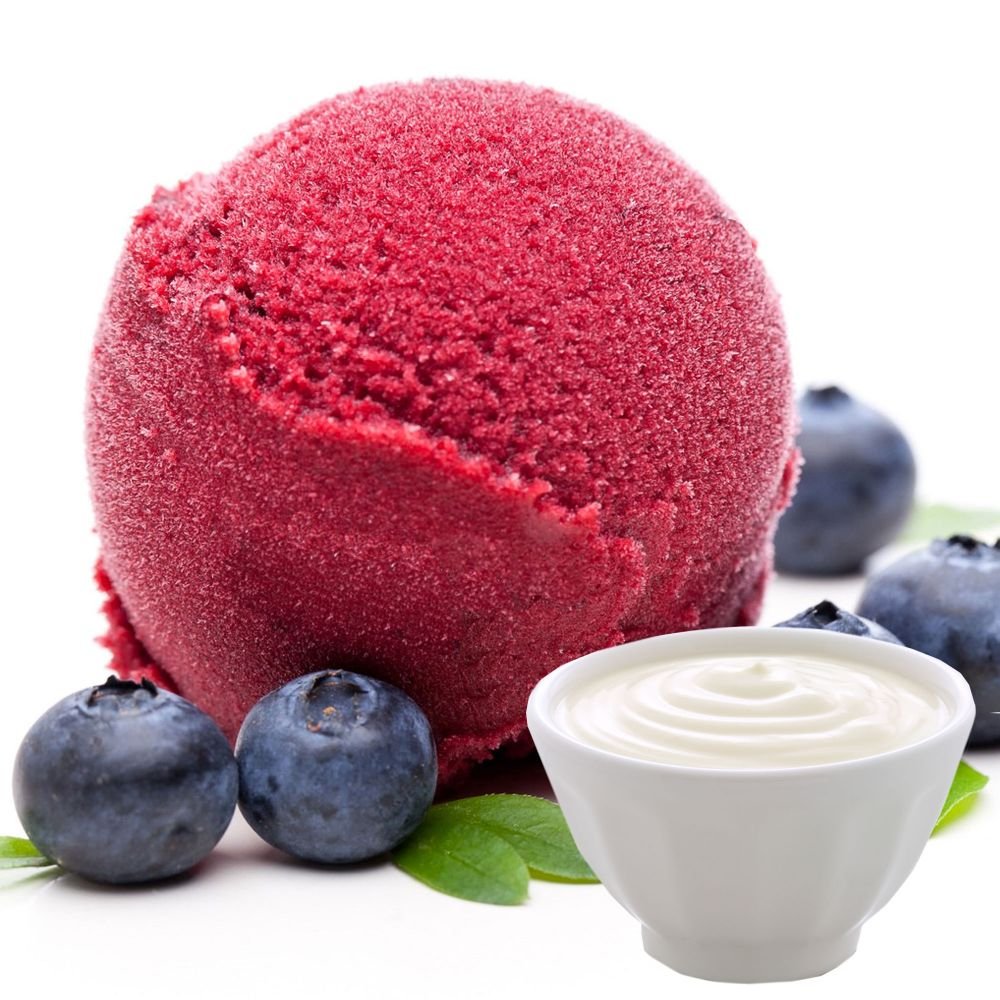 Yogurt blueberry flavor vegan - no sugar 1: 3 - 1 kg
