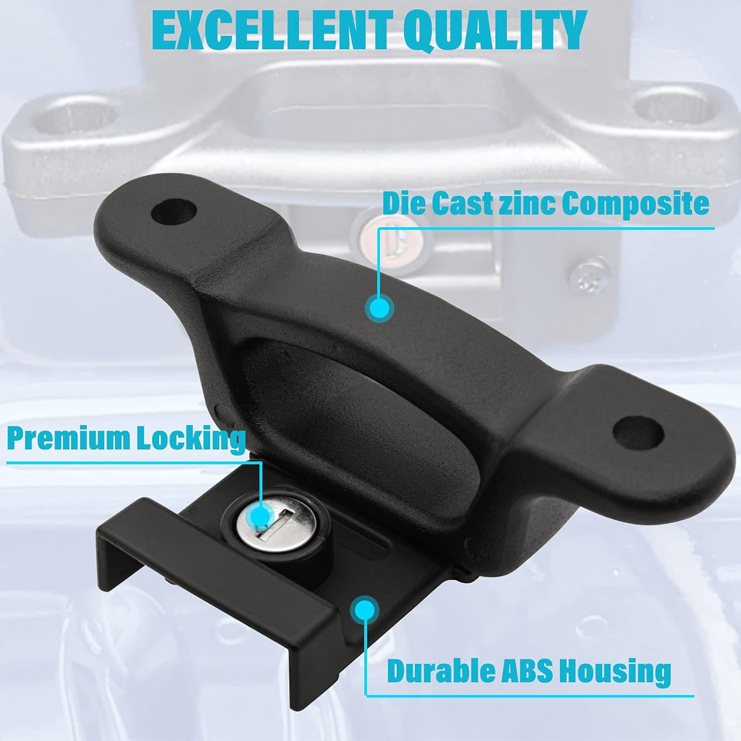 LEIMO KPARTS F150 F250 F350 Boxlink Tie Down Anchors Cleats Bed Tie Downs for Ford 2015-2021, Replaces for Ford FL3Z-99000A64-B Bed Cleats Box Link Kit (4 Pack) - Image 5