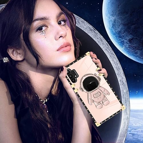 Miniatura 7 de B-wishy Para Samsung Galaxy A32 5G con soporte de anillo de soporte, remache para niñas y mujeres, cristal antigolpes, delgada, a prueba de golpes,