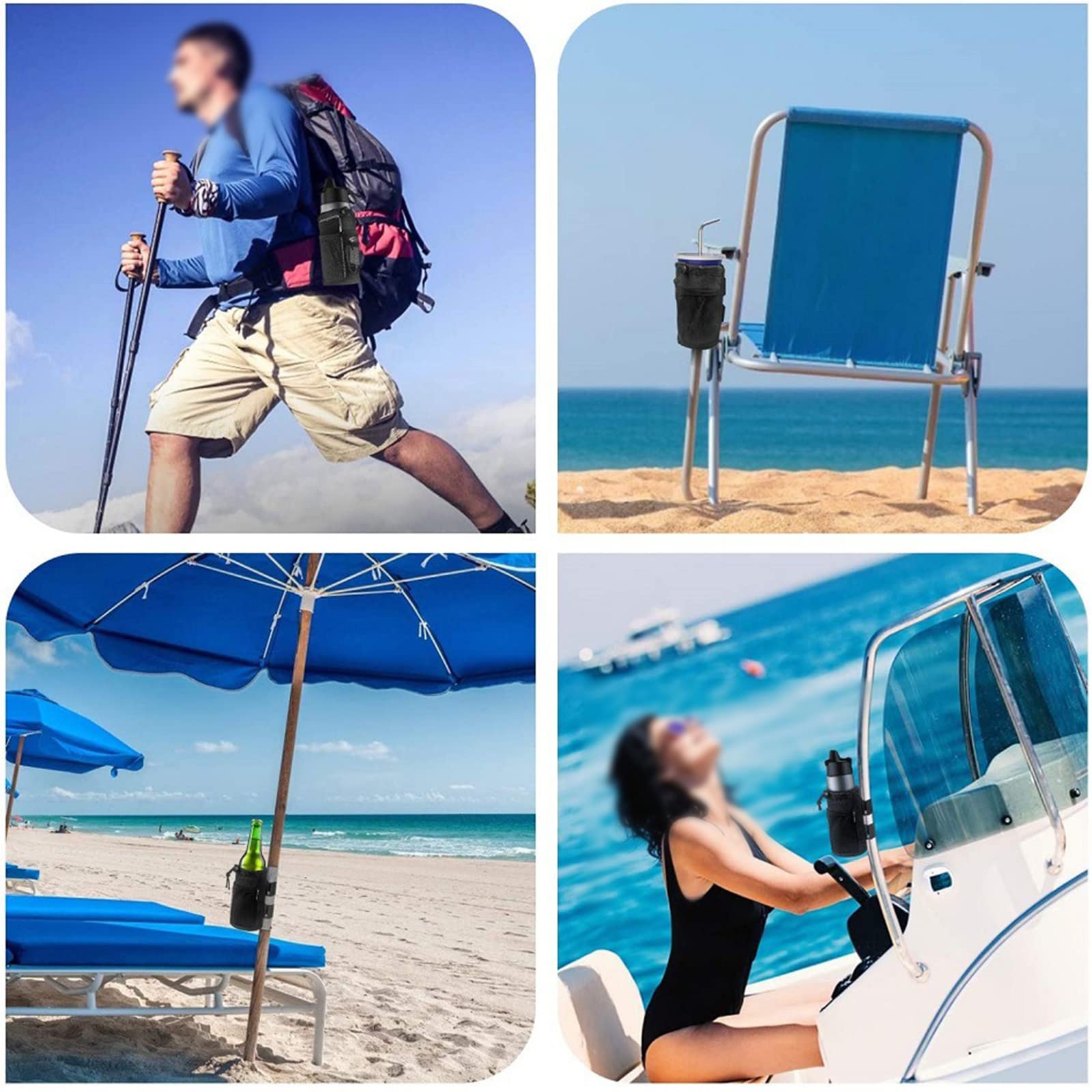 XINAJUND Cup Holder for Bike Scooter Wheelchair Folding Road Bike Wheelchair Water Bottle Holder for UTV/ATV Walker Car