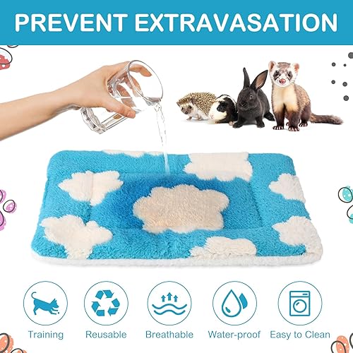Vista 87 de Haull 4 piezas de ropa de cama impermeable de conejillo de indias de invierno, cama de conejillo de indias, forro suave para perros y gatos, tapete