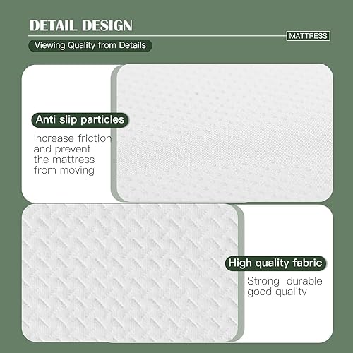 Miniatura 6 de Colchón tamaño Queen, colchón de espuma base de 6 pulgadas en una caja, firmeza media, alivio de presión y regulación de temperatura, certificado