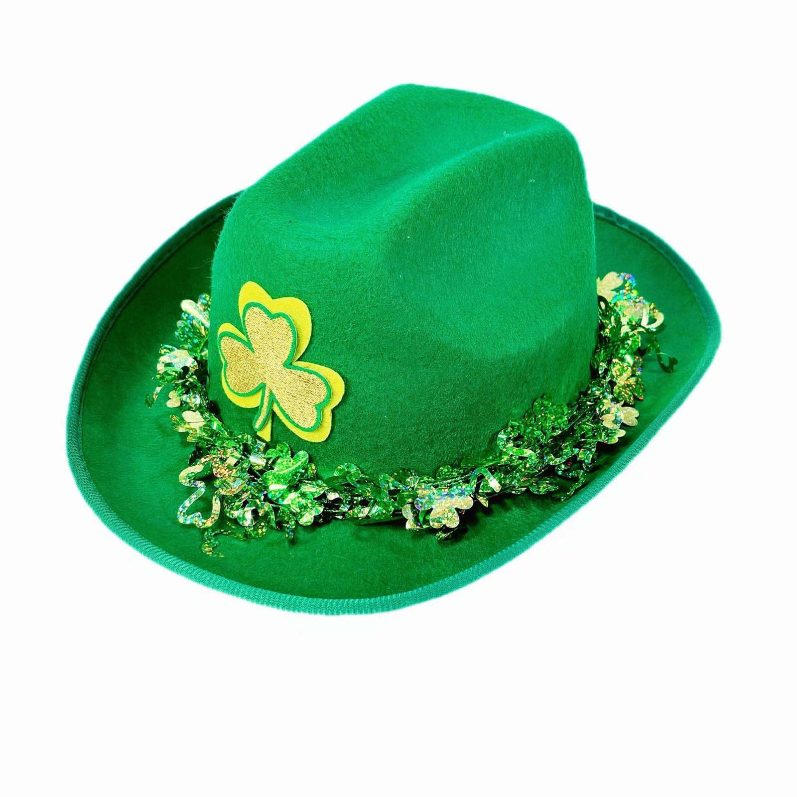 Adult Green Leprechaun Top Hat St Patrick's Day Accessories Novelty Hat Irish Gifts One Size Irish Fancy Dress Costume Accessory for Men and Women, Leprechaun Costume St Patricks Day Accessories