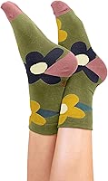 MOVINT Premium Women's Floral Print Socks – Made in Korea, Quarter Length Soft & Stylish