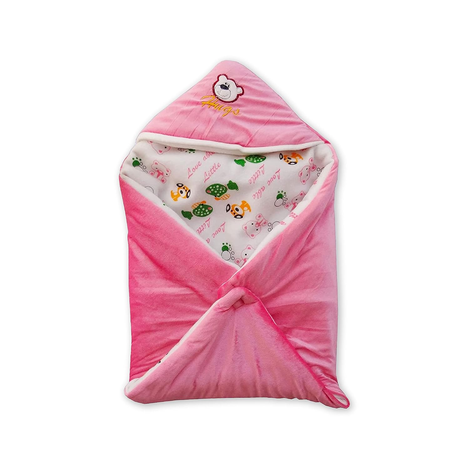 Buy MY NEWBORN by 3in1 Hooded Baby Blanket Wrapper (Pink) Unisex Towel for Baby All
