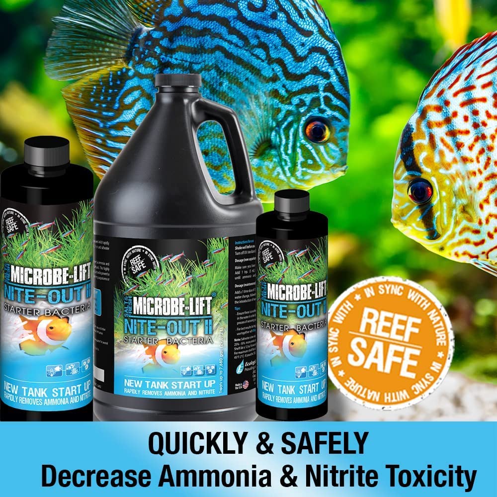 ARKA Nite-Out II - Fresh and Saltwater Aquarium Bacteria Starter for Fast Fish Inhabitation, 3785 ml