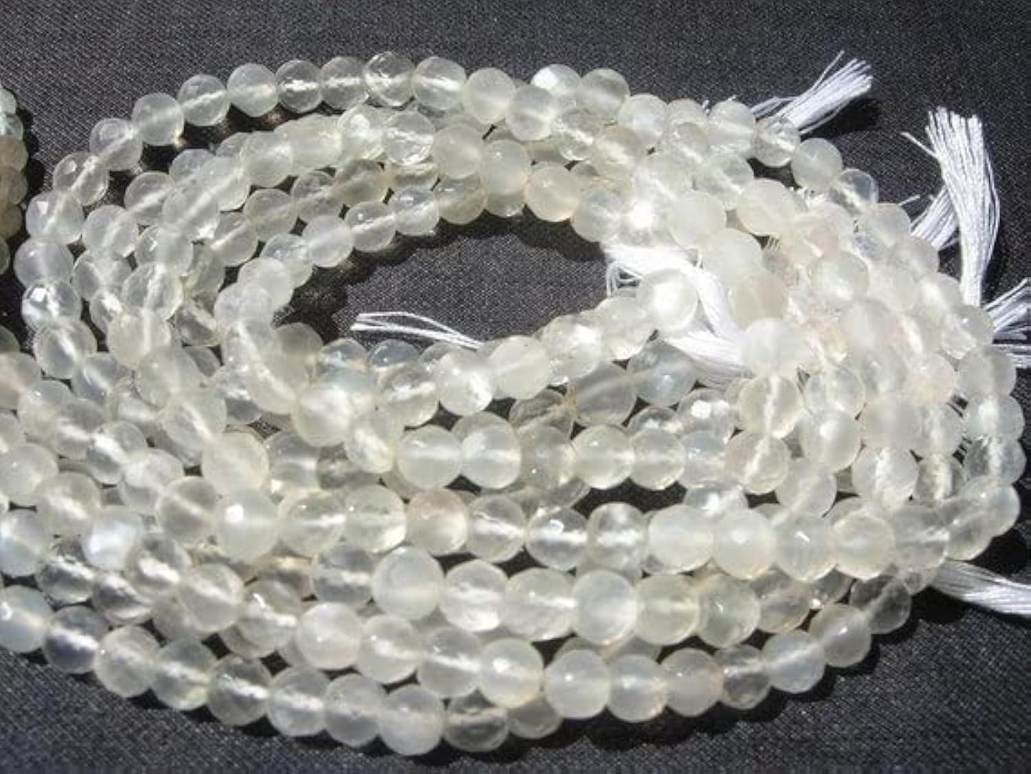 Pierre de lune blanche naturelle LKBEADS perles 5mm sans défaut pour bijoux