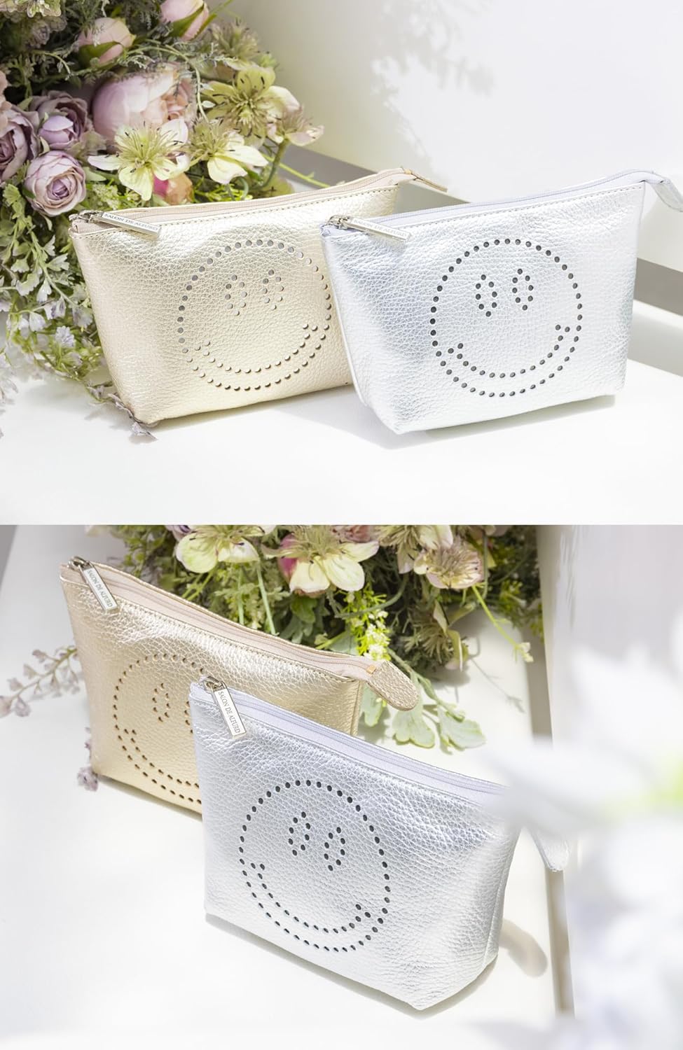 [サロン・ド・アルファード] ポーチ レディース スマイル かわいい 小さめ 小物入れ ブランド おしゃれ レザー 革 本革 化粧ポーチ メイクポーチ コスメポーチ 軽い 軽量 通帳ケース 通帳入れ 通帳 パスポートケース ハンドポーチ ポケットティッシュポーチ 日本製 母の日ギフト プレゼント にこちゃん ニコちゃん 人気 サロンドアルファード 水色 (ペールアクア)