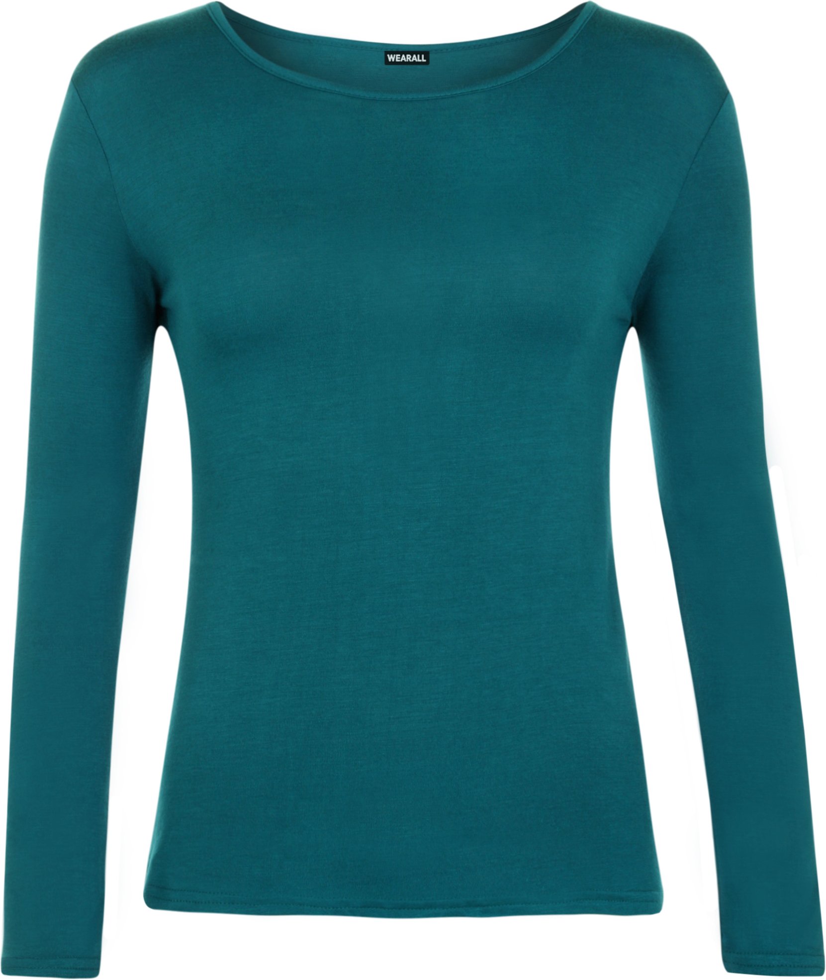 WearAll Ladies Long Sleeve T-Shirt Top Womens Teal 24-26