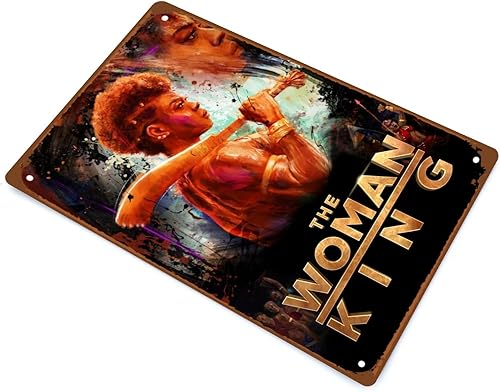 Miniatura 3 de Cartel de metal de la película The Woman King para pared, póster clásico de película de acción, decoración de cueva de hombre, regalo retro,