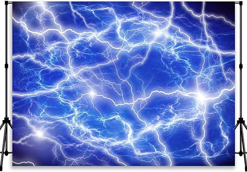Dark Blue Lightning Background Dark Cloudy Photo Background