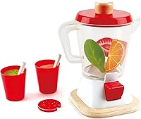 Vista 3 de Hape Smoothie Blender Multicolor Kitchen Smoothie Machine Play Set Complete with Cups & Straws