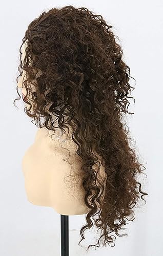 Miniatura 8 de LeMarnia Peluca de mujer rubia con rizos largos con trenzas para cosplay renacentista medieval pelucas de disfraces de Halloween