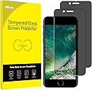 JETech Privacy Screen Protector for iPhone 8 Plus and iPhone 7 Plus, Anti-Spy Tempered Glass Film, 2-Pack
