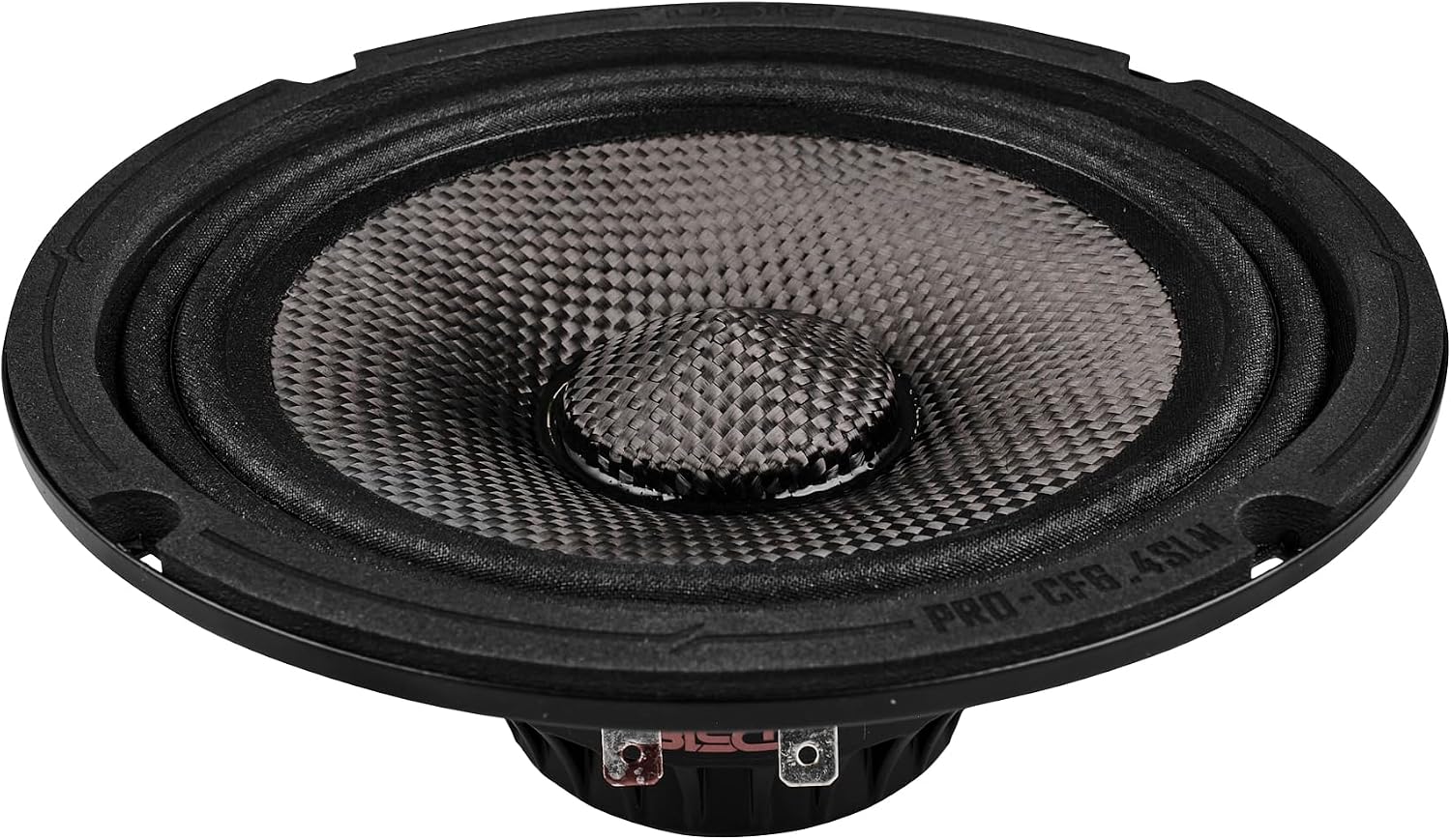 DS18 PRO-CF6.4SLN 6.5” Slim Motorcycle & Motorsports Loudspeaker with Water Resistant Carbon Fiber Cone | 4-Ohm 150W RMS - Shallow Speaker for Motorcycles