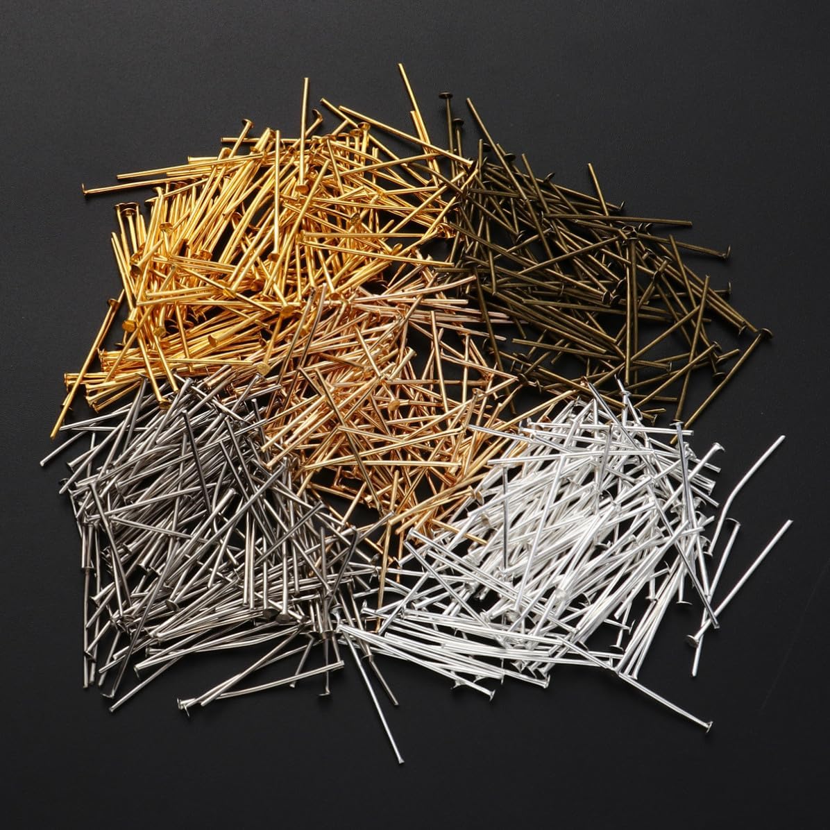 Flat Head Pins Alloy 5 Packs T Shaped for Jewelry Making Repair