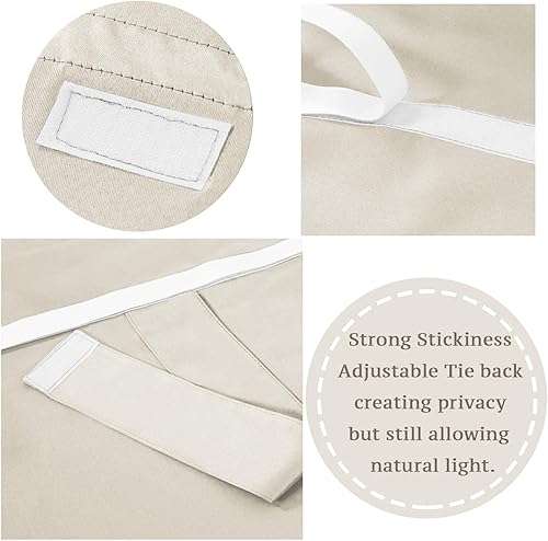 Vista 21 de Flamingo P Tricia - Cortinas opacas para puerta con ventana (26 x 68 pulgadas)