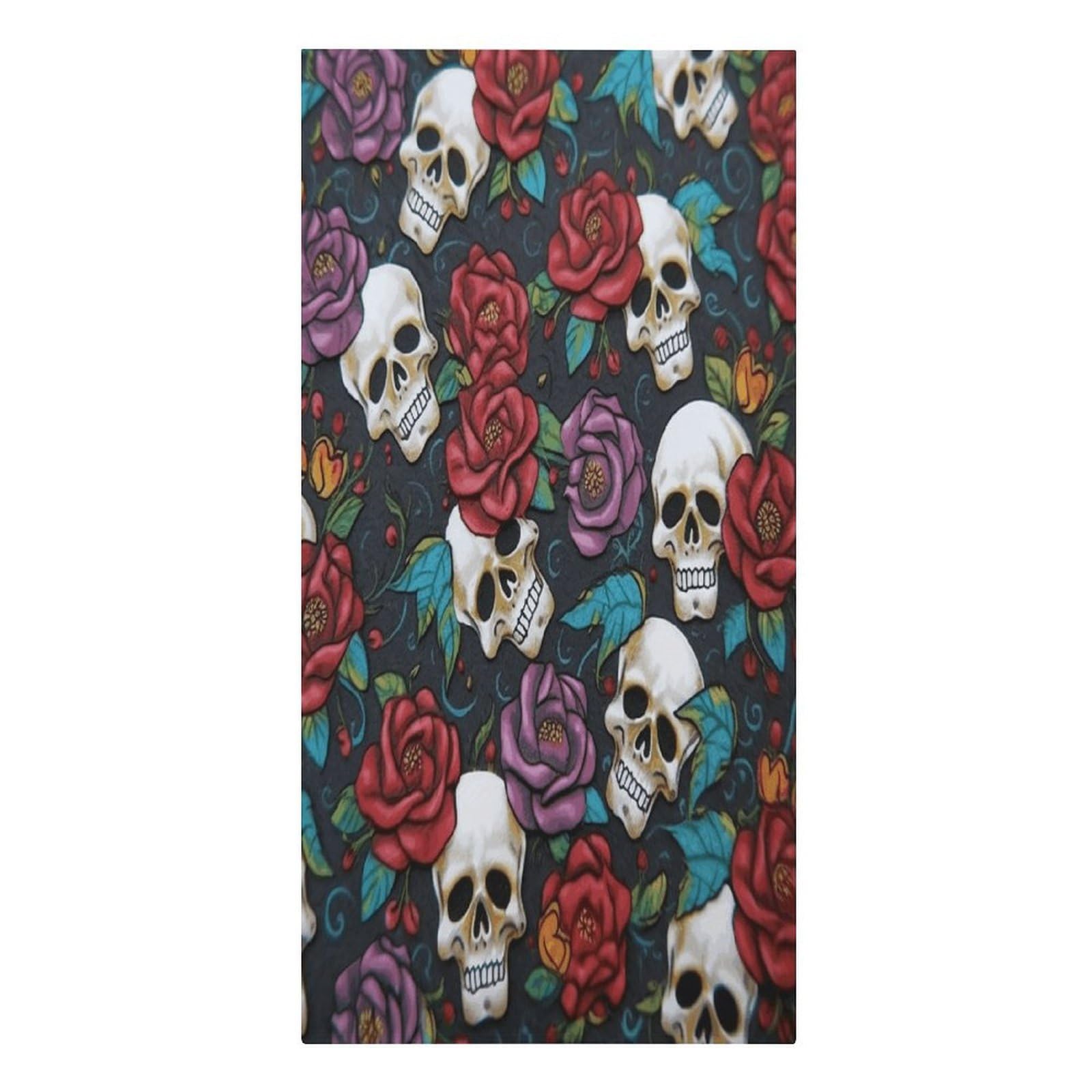 Adfgyerh Women's Style Sugar Skull Flowers Microfiber Sand Free Towels Large Quick-Dry. Beach Towel For Swimming Pool Camping Beach .Beach Accessories， They Are Essential Accessories For Adults, And Men, Vacation Gif