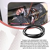 Vista 5 de WE03X29897 WE12M22 WE12M33 WE12X21574 para correa de transmisión GE para secadora compatible con Whirlpool, Hotpoint, Kenmore para GTD33EASK0WW