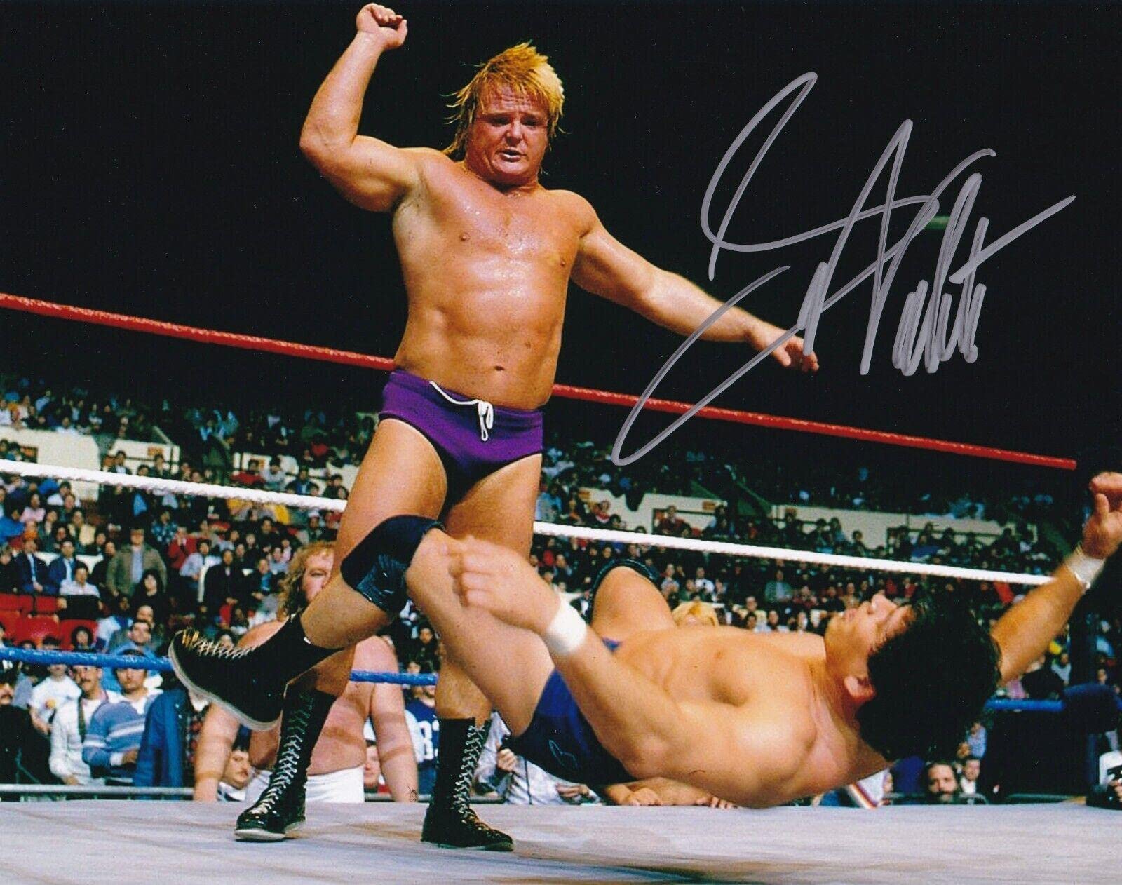 Greg Valentine Signed WWE 8x10 Photo The Hammer WCW NWA NJPW
