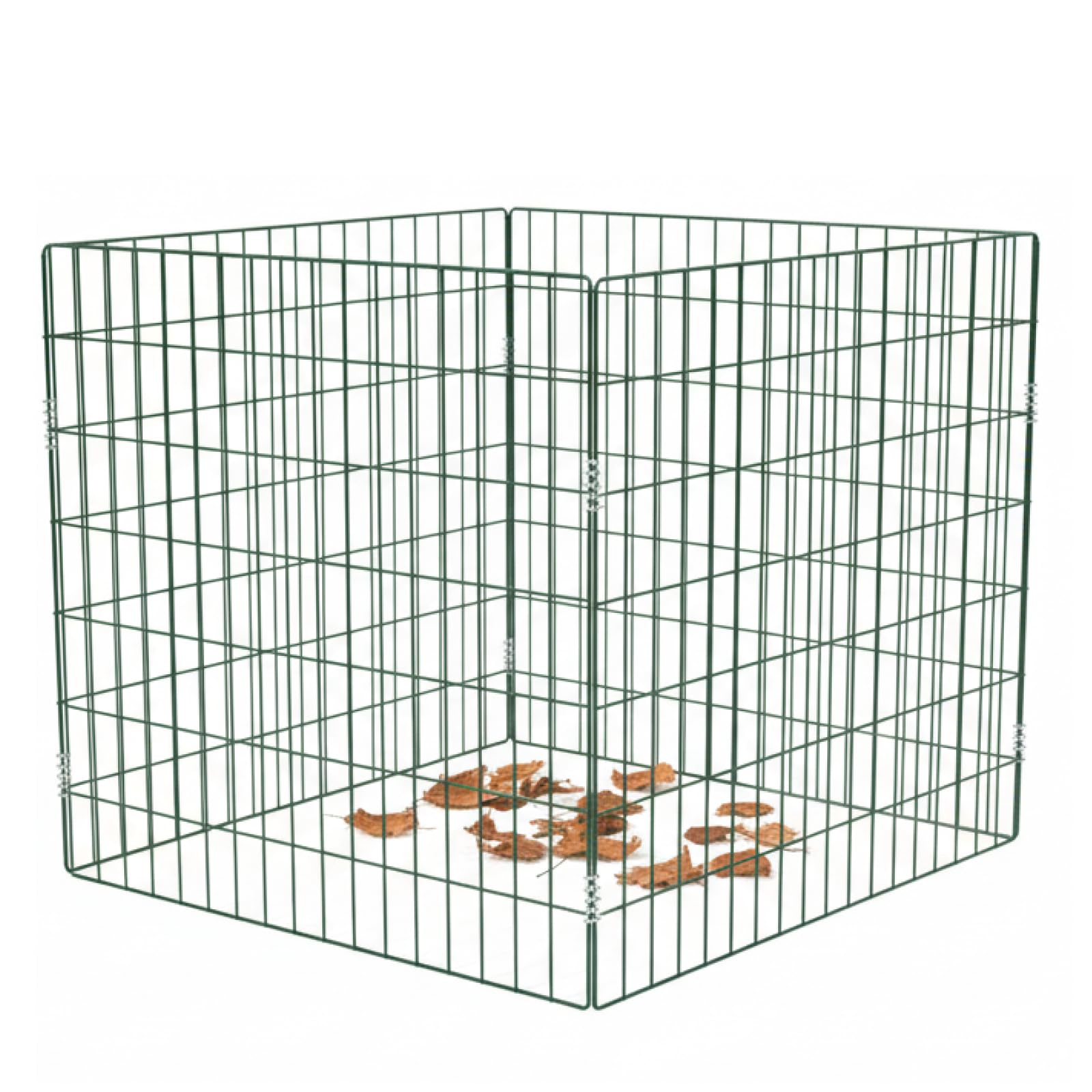 TRUTZHOLM Metall Kompostgitter Gartenkomposter werkzeugloser Aufbau 90 × 90 x 70 cm Stahldraht pulverbeschicht grün 10 × 4 cm Maschenweite