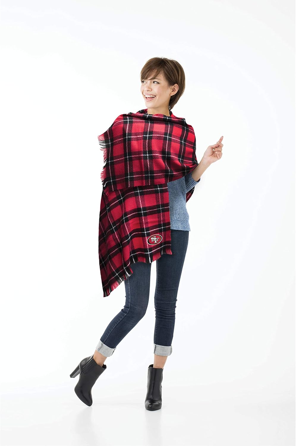 NFL Plaid Blanket Scarf - Fashion Scarf - Image 2