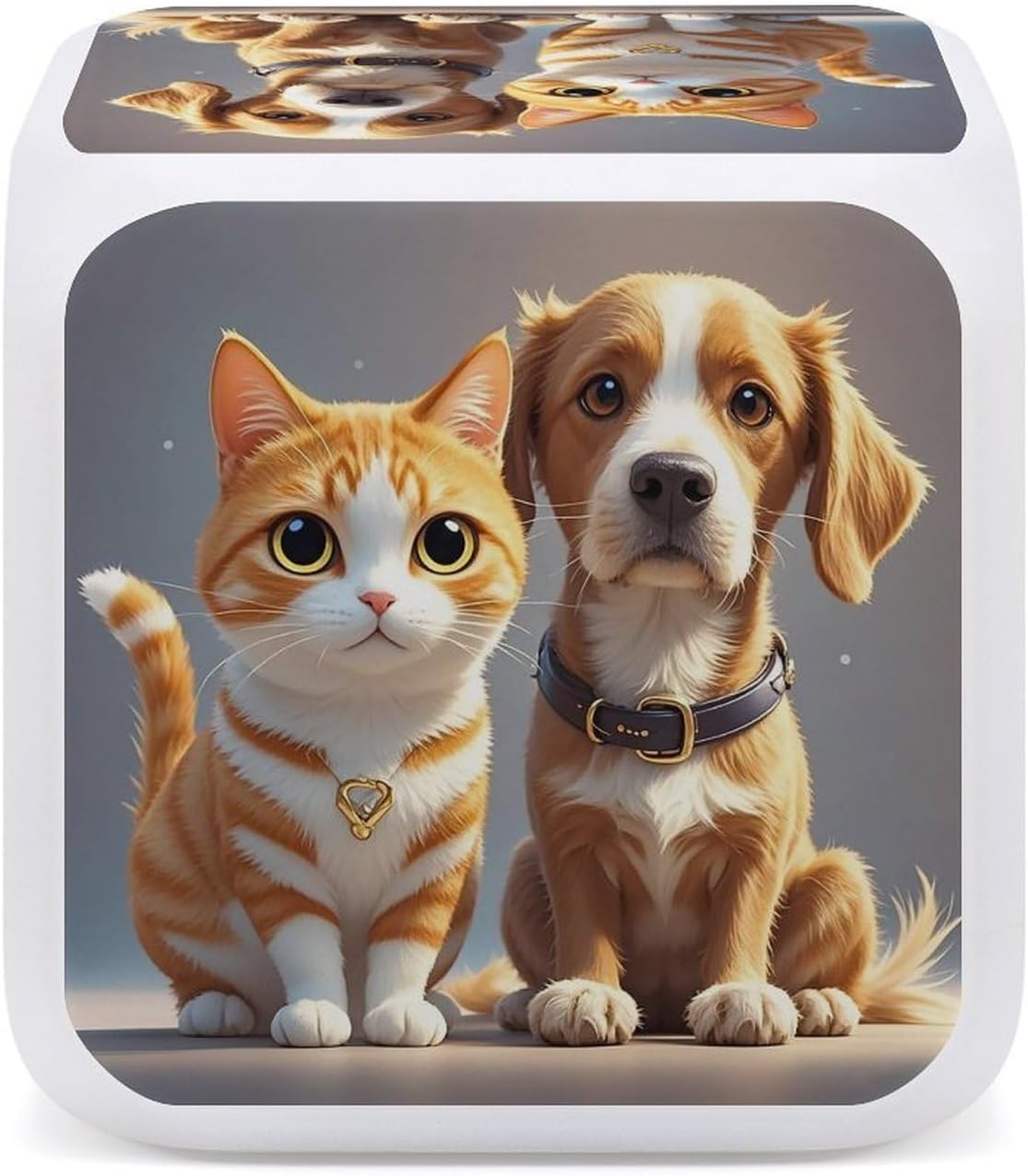 Night Light Alarm Clock, 7 Color Changing, Cats and Dogs image 5