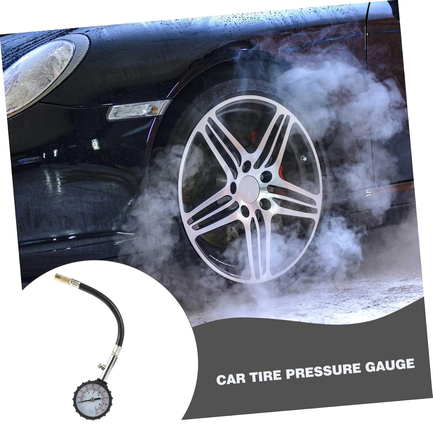 Tire Pressure Gauge Extended Tube Tyre Air Pressure Tester Car Auto Motorcycle Inflator Gauge