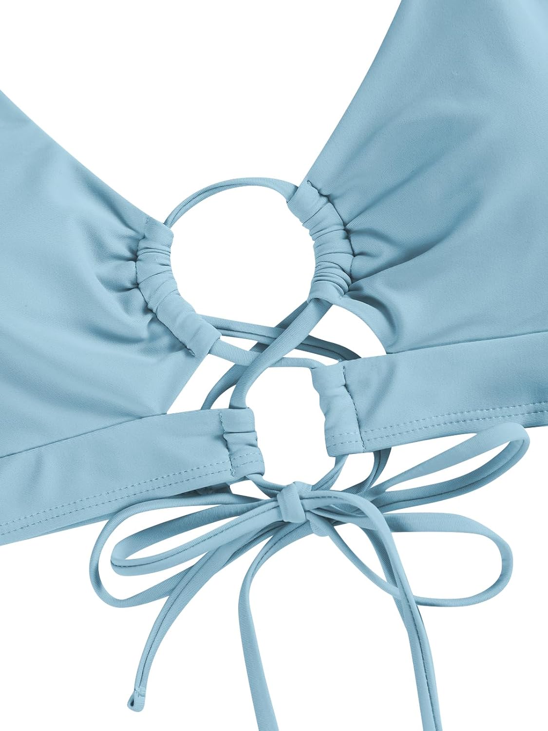 ZAFUL Women's Cheeky Bikini Set 2 Piece Sexy String High Cut Swimsuits Lace Up Tie Side Bathing Suits 2025 - Image 6