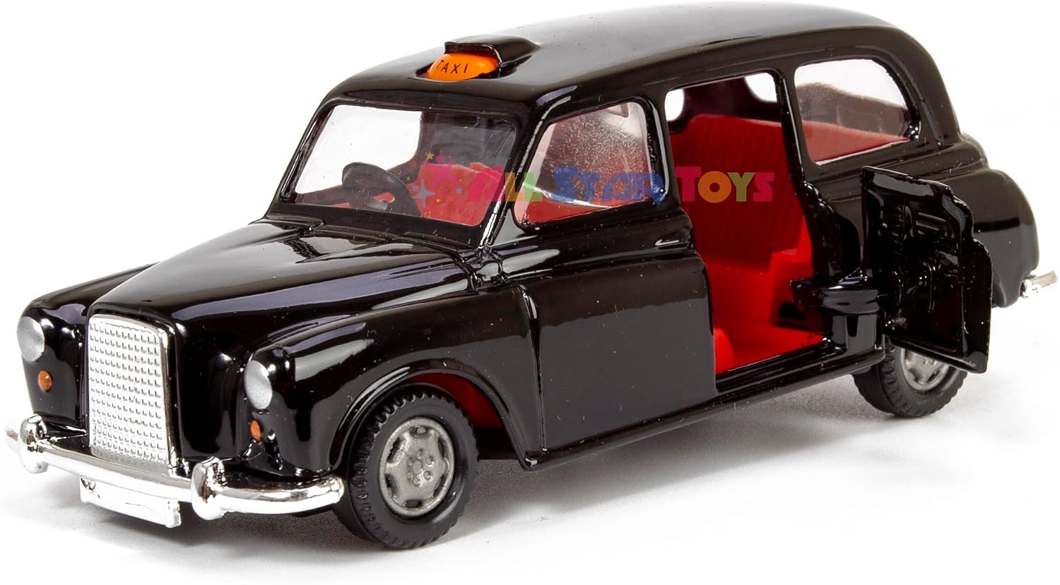 London Taxi 1/38 Scale Diecast Model Toy Car 4.75" Long Motormax 76003