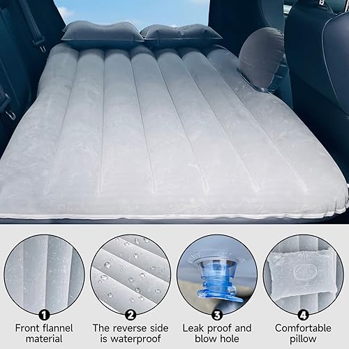 Miniatura 6 de Umbrauto 68.89 pulgadas de largo x 51.18 pulgadas de ancho x 7.08 pulgadas, colchón de aire para automóvil, portátil y fácil almacenamiento