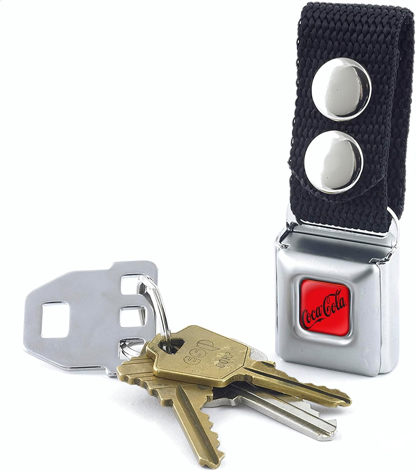 Coca-Cola Seatbelt Buckle Keychain image 2