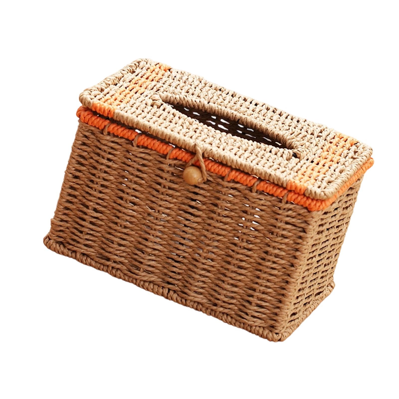Mllepjdh E Handwoven Imitating Rattan Storag Basket For Tissues And Fac Towel Desktop Organiser For Hom And Offices Decorativ Flexibl Tissu Holder