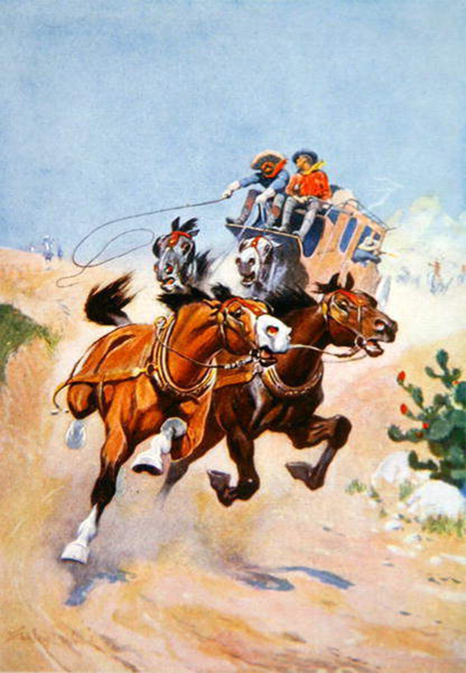 POSTERIIk Famous Animal Posters Vintage Picture Stagecoach Pursued by Famous Artist Modern Wall Decor for Home Decor 60x90cm