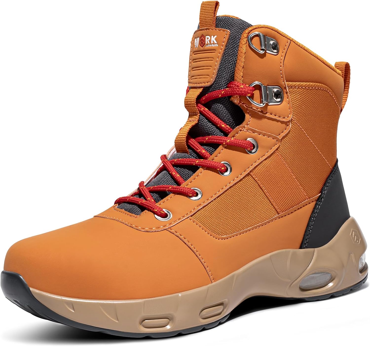LARNMERN Steel Toe Work Boots Women Non Slip Shoes