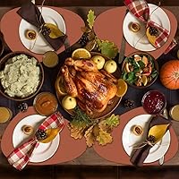 Vista 30 de Faux Leather Placemats and Coasters Set of 2, Round Leather for Dinner Table Mats Heat Resistant Non-Slip Washable Insulation Coffee Mats Kitchen